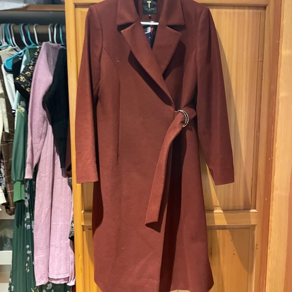 Ted Baker Dezpina Long Belted Wrap Over Coat - Picture 2 of 7